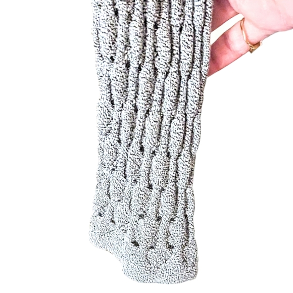 🍁 Est 1946 Silvery Gray Open Knit Cardigan Size 18/20 - Picture 7 of 11
